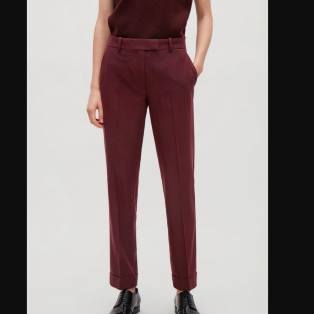 NWOT COS Straight Leg Cuff Hem Trouser Pants